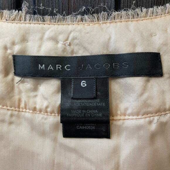 MARC JACOBS SILK FIT FLARE PARTY DRESS COCKTAIL PINK BLACK MEDIUM SIZE 6 - Picture 7 of 9